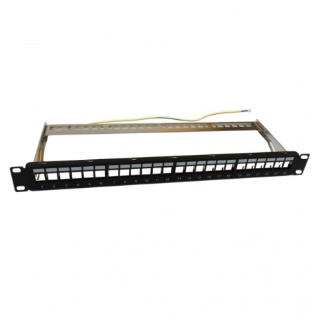 PANEL MODULAR WP 24 PUERTOS STP CAT5E/6 CON GESTOR DE CABLES