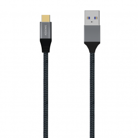CABLE AISENS USB 3.1 GEN2 ALUMINIO 10GBPS 3A USB-C/M-A/M 1.0M NEGRO