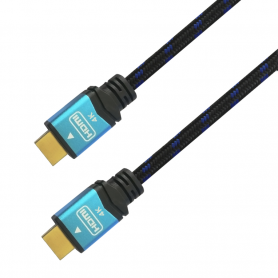 CABLE HDMI AISENS V2.0 PREMIUM 4K60HZ 18GBPS A/M-A/M 1.0M NEGRO AZUL