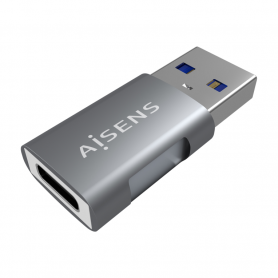 MINI ADAPTADOR AISENS USB 3.2 GEN2 10G 3A USB-C/H-A/M GRIS