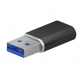 MINI ADAPTADOR AISENS USB 3.2 GEN2 USB 2.0 3A USB-C/H-A/M NEGRO
