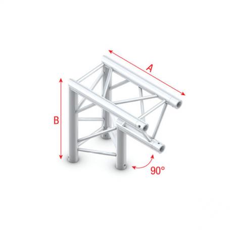 Milos Corner 90° apex down Deco-22 Triangle truss - Imagen 1
