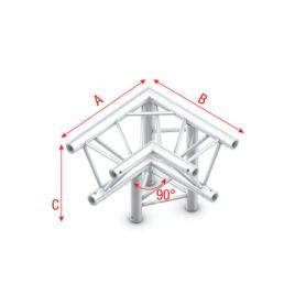 Milos Corner 90° down right, apex down Deco-22 Triangle truss - Imagen 1