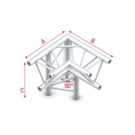 Milos Corner 90° down left, apex down Deco-22 Triangle truss - Imagen 1