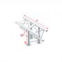 Milos T-Cross vertical 3-way, apex down Deco-22 Triangle truss - Imagen 1