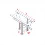 Milos T-Cross up/down 3-way Deco-22 Triangle truss - Imagen 1