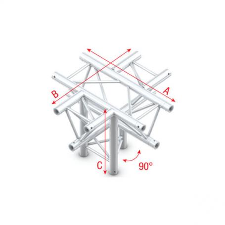 Milos Cross + down 5-way, apex down Deco-22 Triangle truss - Imagen 1