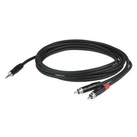 DAP FLX30 - Stereo mini jack > 2 RCA Male Cuerpo con conector Jack empotrado, 6 m - Imagen 1