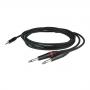 DAP FLX31 - stereo mini Jack > 2 mono Jack L/R Cuerpo con conector Jack empotrado, 1,5 m - Imagen 1