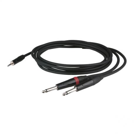 DAP FLX31 - stereo mini Jack > 2 mono Jack L/R Cuerpo con conector Jack empotrado, 6 m - Imagen 1