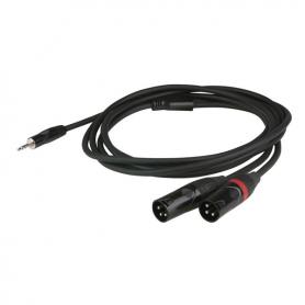 DAP FLX46 - stereo mini Jack > 2 XLR/M 3p. Cuerpo con conector Jack empotrado, 3 m - Imagen 1