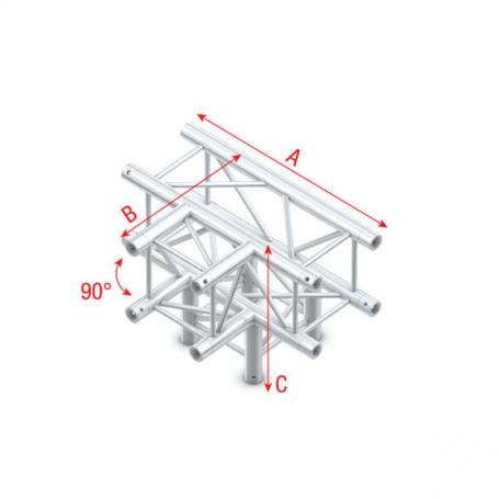 Milos T-Cross + Down 4-way Pro-30 Square F Truss - Imagen 1