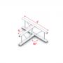 Milos T-Cross vertical Pro-30 Step F Truss - Imagen 1