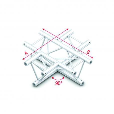 Milos Pro-30 Triangle G Truss - Cross 4-way - 50 cm ACU41sp - 90° corner - silver - G