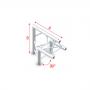 Milos Corner 90° apex up Pro-30 Triangle F Truss - Imagen 1