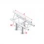 Milos T-Cross vertical 3-way, apex up Pro-30 Triangle F Truss - Imagen 1