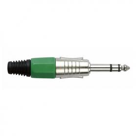 DAP 6.3 mm Jackplug Stereo, Nickel housing Cápsula verde - Imagen 1