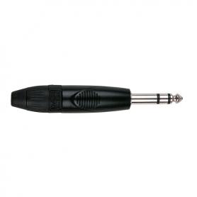 DAP 6.3mm Jack X-type Stereo with black endcap Carcasa negra - Imagen 1