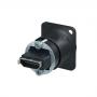 Neutrik HDMI feedthrough adapter Carcasa en forma de D, negro - Imagen 2