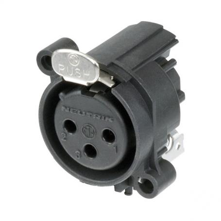 Neutrik 3 Pole Female XLR receptacle Montaje horizontal en placa de circuito impreso - Imagen 1