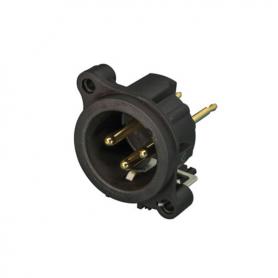 Neutrik 3 Pole male XLR receptaclel Montaje horizontal en placa de circuito impreso - Imagen 1