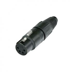 Neutrik XLR 4p. Connector Female Carcasa negra con contactos plateados - Imagen 1