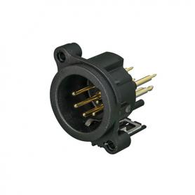Neutrik 5 Pole male XLR receptaclel Montaje horizontal en placa de circuito impreso - Imagen 1