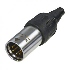 Neutrik XLR 5p. Connector Male TOP Contactos de oro, carcasa de aluminio inoxidable - Imagen 1