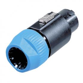 Neutrik 8p. Speakon Plug Female Carcasa negra, cápsula azul - Imagen 1