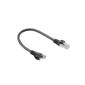 CABLE RED LANBERG LATIGUILLO CAT.6 FTP 0.25M NEGRO FLUKE PASSED