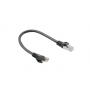CABLE RED LANBERG LATIGUILLO CAT.6 FTP 0.25M NEGRO FLUKE PASSED