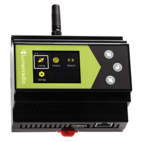 LUMENRADIO Galileo MAX Expandable DIN-rail W-DMX Transmitter Transmisor W-DMX de carril DIN ampliable