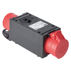 PCE Mobile Distribution Box Plastic Series ST.ANTON 2F 16/5 GS32/5 Ea m.B. 1x 5P CEE 32 A in - 1x 5P CEE 16 A out - IP44 1x 5P C