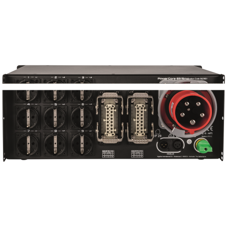 SHOWGEAR PowerCore 63.15m 9x Schuko + 2x Multipin H16 9 Schuko + 2 conector multipolar H16