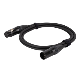 DAP FLN01 - Mic/Line Cable XLR M/F 3P Neutrik NC3-BAG Series 1.5 m 1,5 m - Chapado en plata