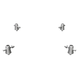MILOS Connector for MCBB Base Plate para sistemas de truss M290/M390