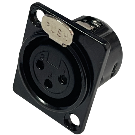 DAP XLR 3P Chassis - female Black housing Carcasa negra