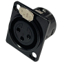 DAP XLR 3P Chassis - female Black housing Carcasa negra
