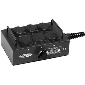 Showtec BO-6-PG 6 schuko con tuerca para cable, 16 A máx. - Imagen 1