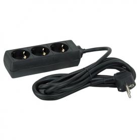 Showtec 3-Way Socket Cable de 1,5 m / 3 x 1,5 mm2, negro - Imagen 1