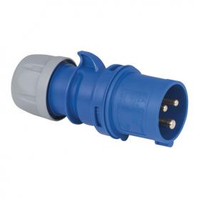 PCE CEE 16A 240V 3p Plug Male Azul, IP44 - Imagen 1