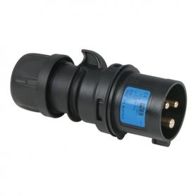PCE CEE 16A 240V 3p Plug Male Negro, IP44 - Imagen 1