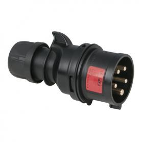 PCE CEE 16A 400V 5p Plug Male Negro, IP44 - Imagen 1