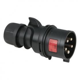 PCE CEE 32A 400V 5p Plug Male Negro, IP44 - Imagen 1