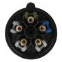 PCE CEE 32A 400V 5p Plug Male Negro, Turbo Twist, IP44 - Imagen 2