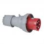 PCE CEE 125A 400V 5p Plug Male Rojo, IP67 - Imagen 1