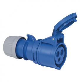 PCE CEE 16A 240V 3p Plug Female Azul, IP44 - Imagen 1