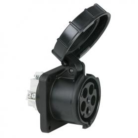 PCE CEE 63A 400V 5p Socket Female Negro, IP67 - Imagen 1