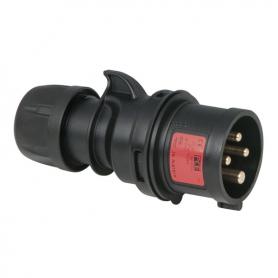 PCE CEE 16A 400V 4p Plug Male Negro, IP44 - Imagen 1