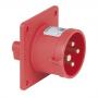 PCE CEE 16A 400V 4p Socket Male Rojo, IP44 - Imagen 1